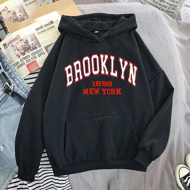Autumn Brooklyn Hooded Sweater Men's Fashion Hoodie Men Hip