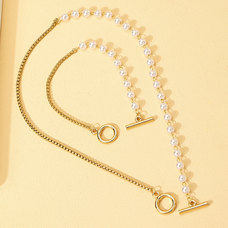 Einfacher Stil Perle Legierung Überzug Perle Halskette display picture 2