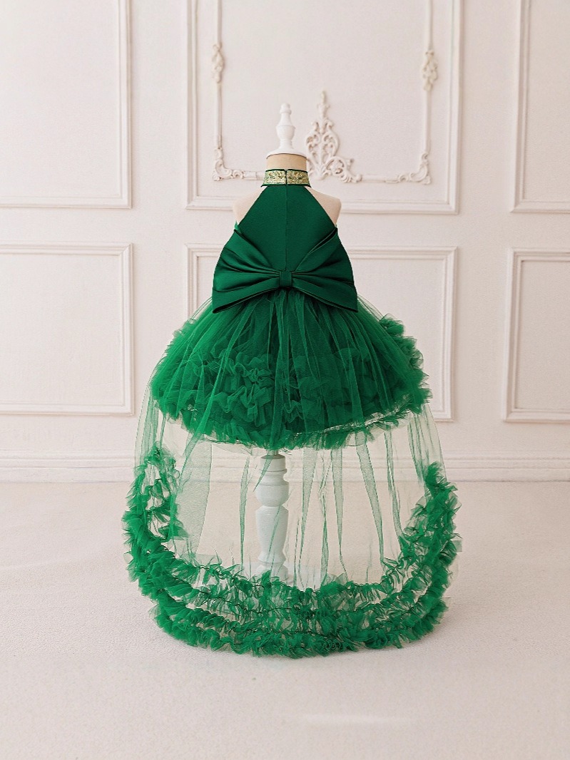 2025 nuevo vestido de cumpleaños de niñas transfronterizas vestido de niñas vestido de princesa colgante vestido de red vestido de vestido de niño