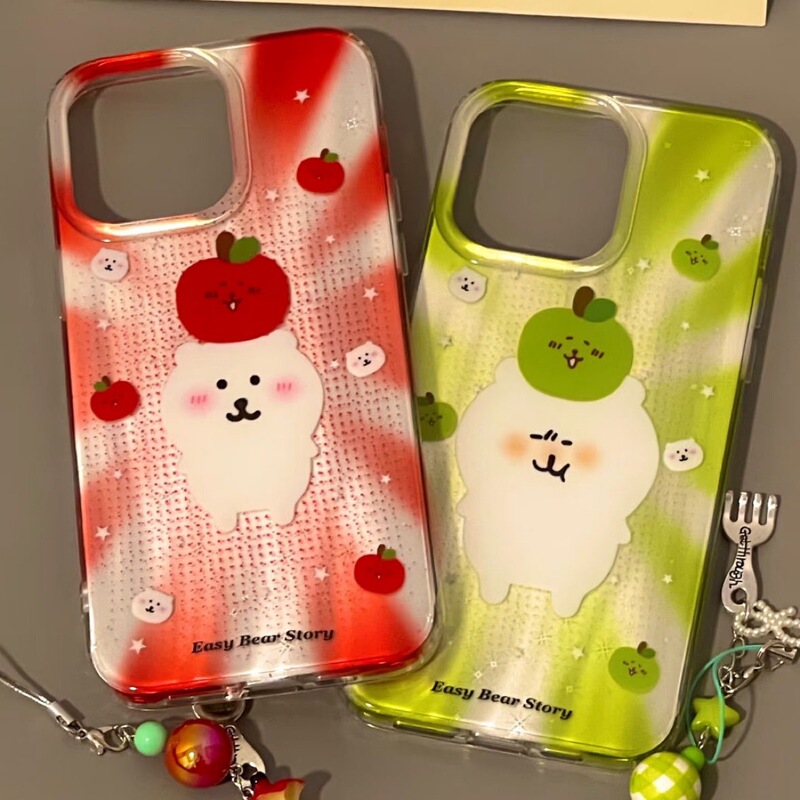 Cute Cartoon Apple Flash Self-deprecating Bear for Apple 16 iPhone15 Drop-resistant 14 All-inclusive Women's Mobile Phone Case Cute Cartoon Apple Flash Self-deprecating Bear for Apple 16 iPhone15 Drop-resistant 14 All-inclusive Women's Mobile Phone Case