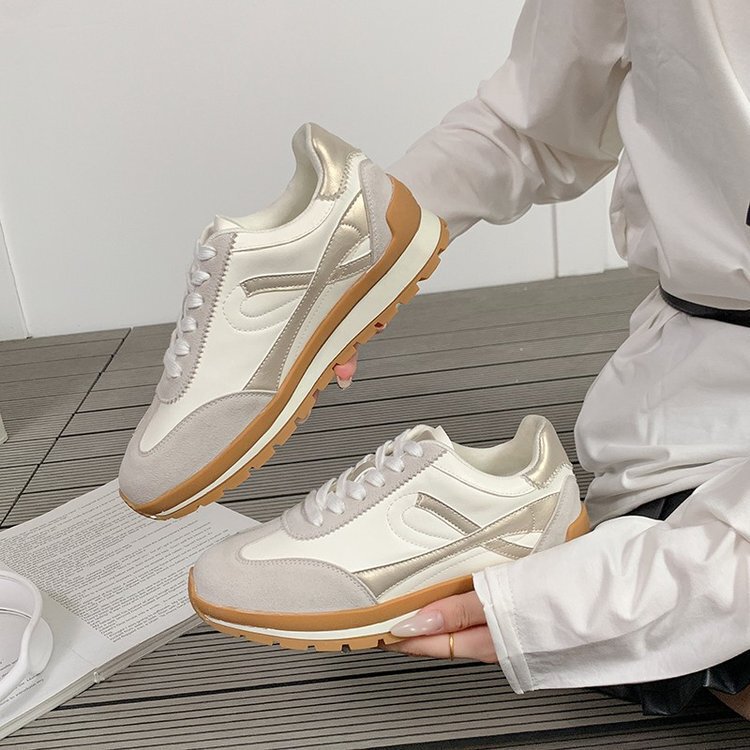 Forrest Gump Shoes Women's 2025 Autum New Versatile Retro Thick-Soled Moral Training Shoes Sports Casual Fashion Jogging Women's Shoes