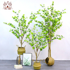 Japanese simulated hanging clock green plant potted Internet celebrity plant Mazuimu home wedding decoration fake tree floor-standing ornaments