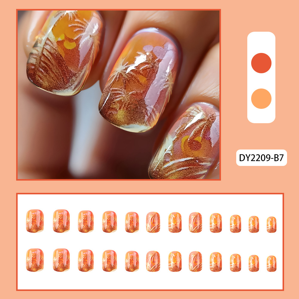 Uñas postizas 3D estéreo blanqueadoras, muy vendidas, piezas de arte de uñas portátiles transfronterizas, pegatinas de uñas sencillas con un toque de alta gama, venta al por mayor