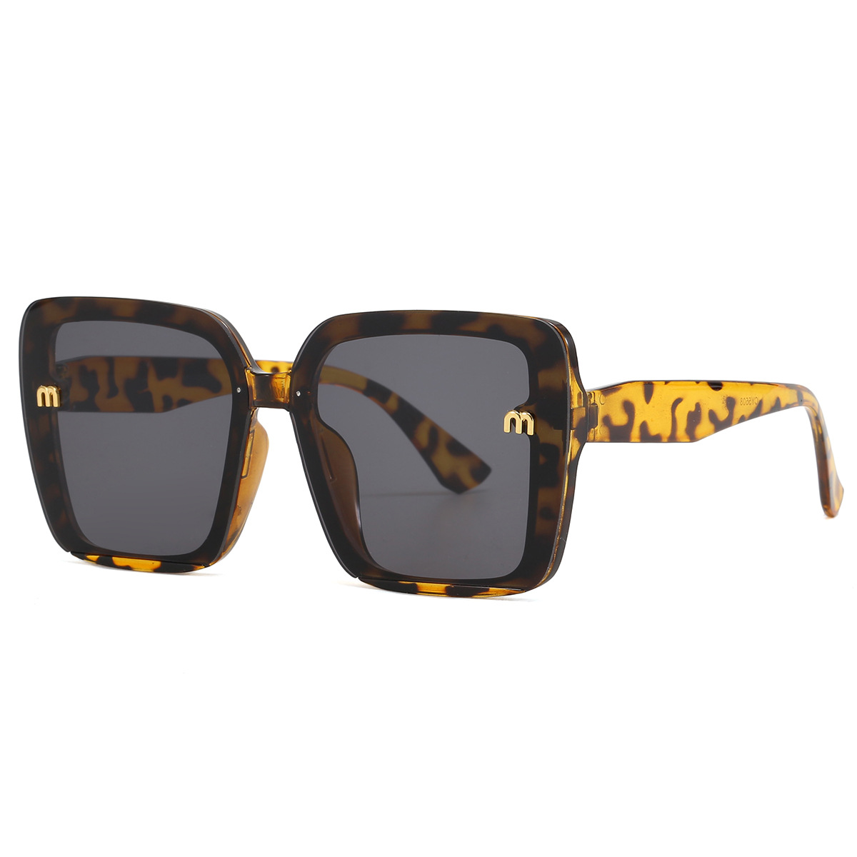 Nuevo estilo coreano retro Letter Box cara lisa gafas de sol pequeñas gafas de sol de lujo ligeras de gama alta de moda