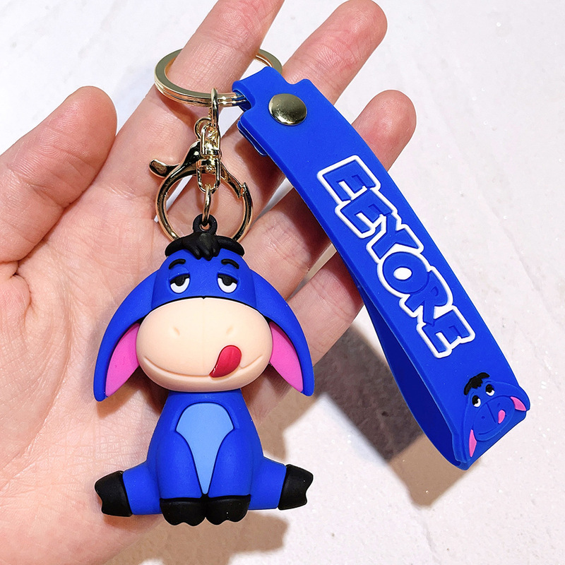 漫画かわいいウィニグマアニメ人形シリコンキーホルダーかばんストラップカップル小さなギフト人形機|undefined