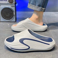 ココナッツのスリッパの男性の夏の2025新型の外は厚い底の滑り止めのビーチの涼しいドラッグの運動を着て糞を踏んで感じます。