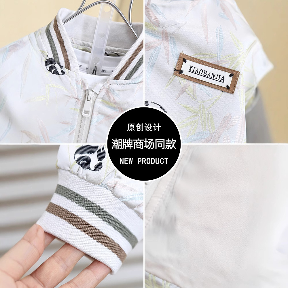 7803 Chaqueta para niños Primavera y otoño Camiseta de béisbol coreana para niños 2025 primavera nueva chaqueta de primavera para bebés