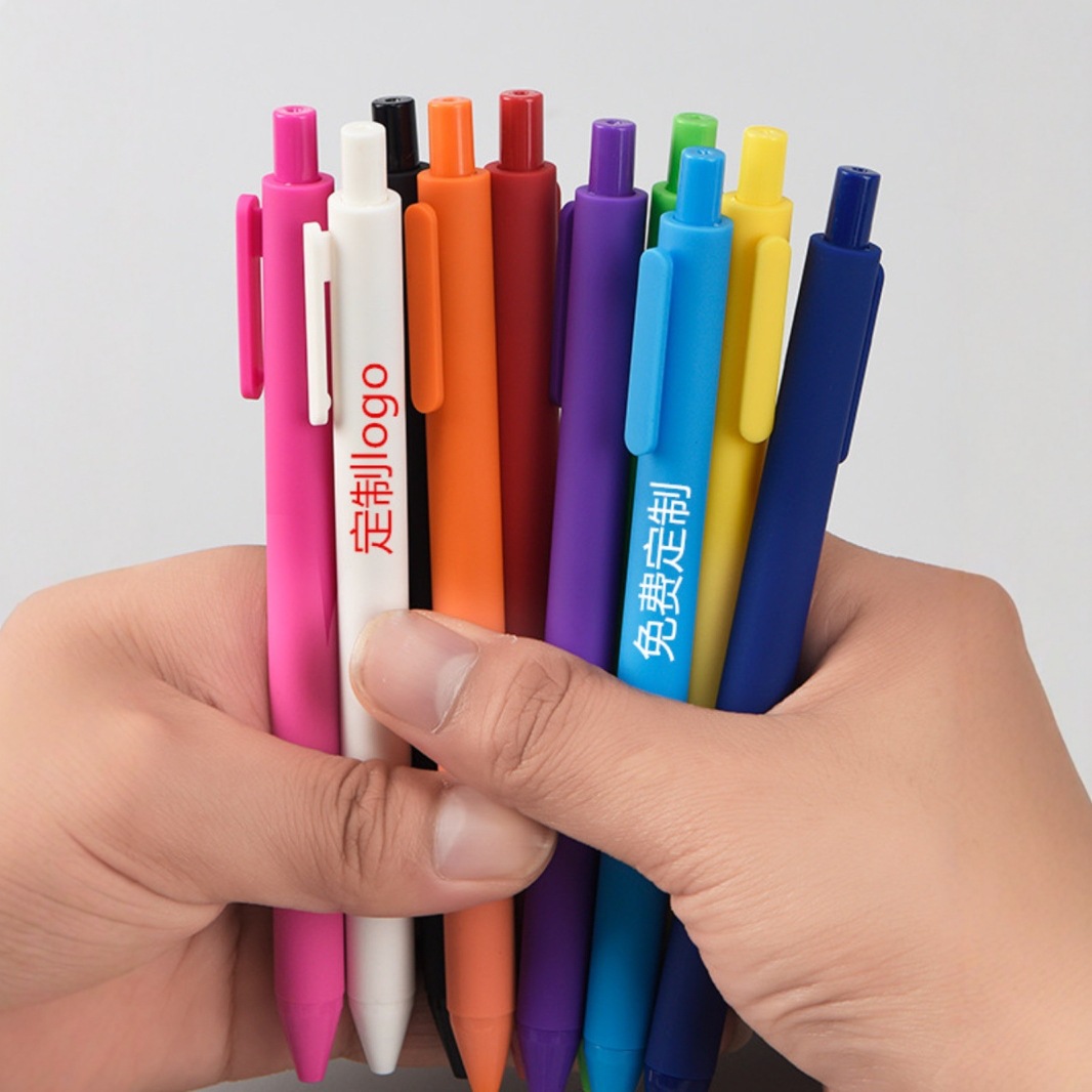 Presione bolígrafo publicitario de color caramelo bolígrafo neutro bolígrafo de firma bolígrafo de carbono bolígrafo de color macarón publicidad mayorista