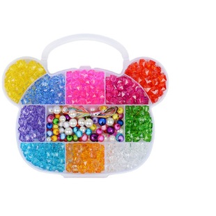 Bear Head Children's Beaded Toy diy Handmade Girl Wear Necklace Bracelet Beads Educational Toy