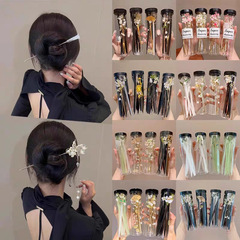 古風高級感合金ヘアピン女流蘇新中国式ヘアピン盤髪神器ヘアピン2025年新作ヘアアクセサリー