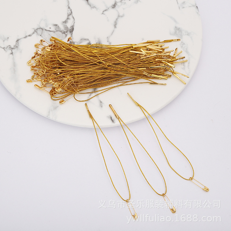 供应别针吊线 服装吊粒 黑线金线白线吊牌绳现货