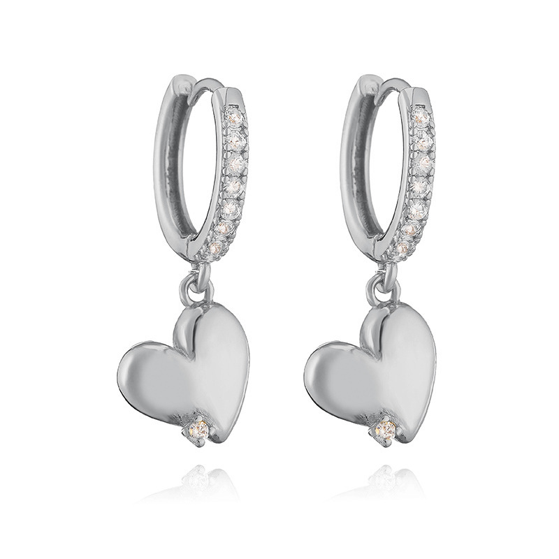 6g Weight Copper Ear Needle Material Zircon Inlay Material Charm Sleeper Hoop Earrings, Earrings Classification 1 Pair Quantity Holiday, Banquet, Daily Occasion Copper Material Cherry, Heart Shape Pattern Women's Gender Inlay Design Sweet Style 1 Pair Sweet Cherry Heart Shape Inlay Copper Zircon Earrings 23