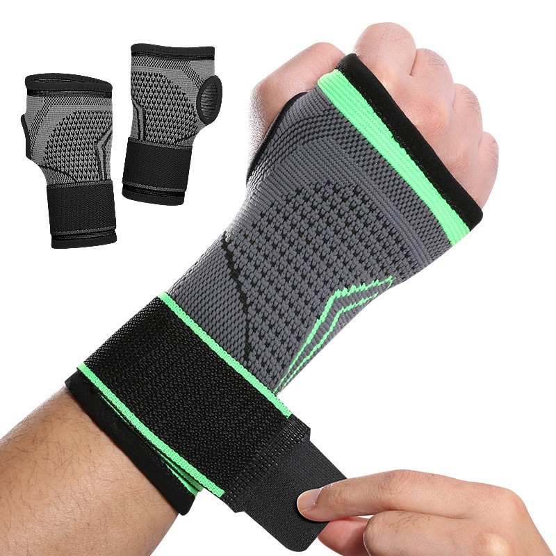 Outdoor Sports Adult Weightlifting Fitness Wrist Guard Pressurized Breathable Palm Guard Non-Slip Wear-Resistant Knitted Wrist Guard