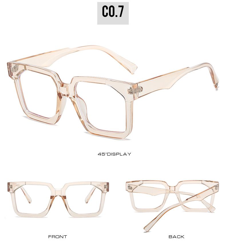 Elegant Basic Simple Style Solid Color Pc Square Full Frame Optical Glasses display picture 4