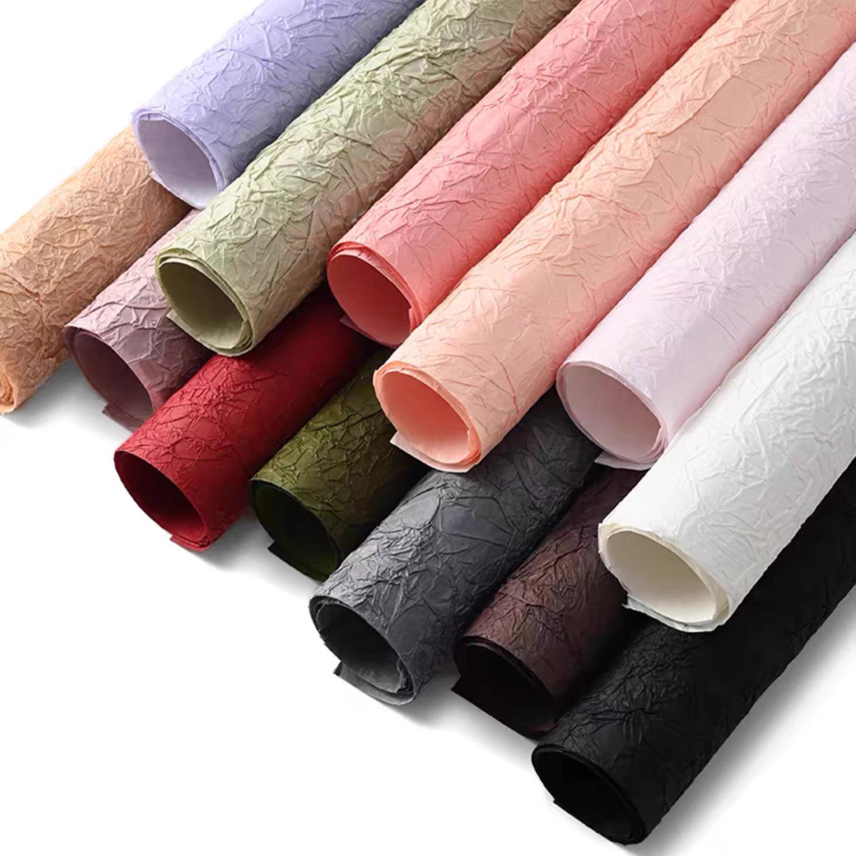 现货批发纯色手工石纹肌理褶皱艺术纸特种纸生日情人节礼物包装纸