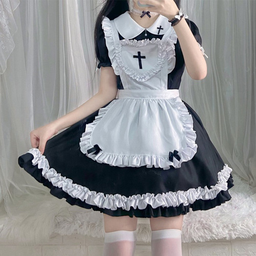  new Japanese classic short-sleeved maid cute Japanese maid cosplay women's maid dress