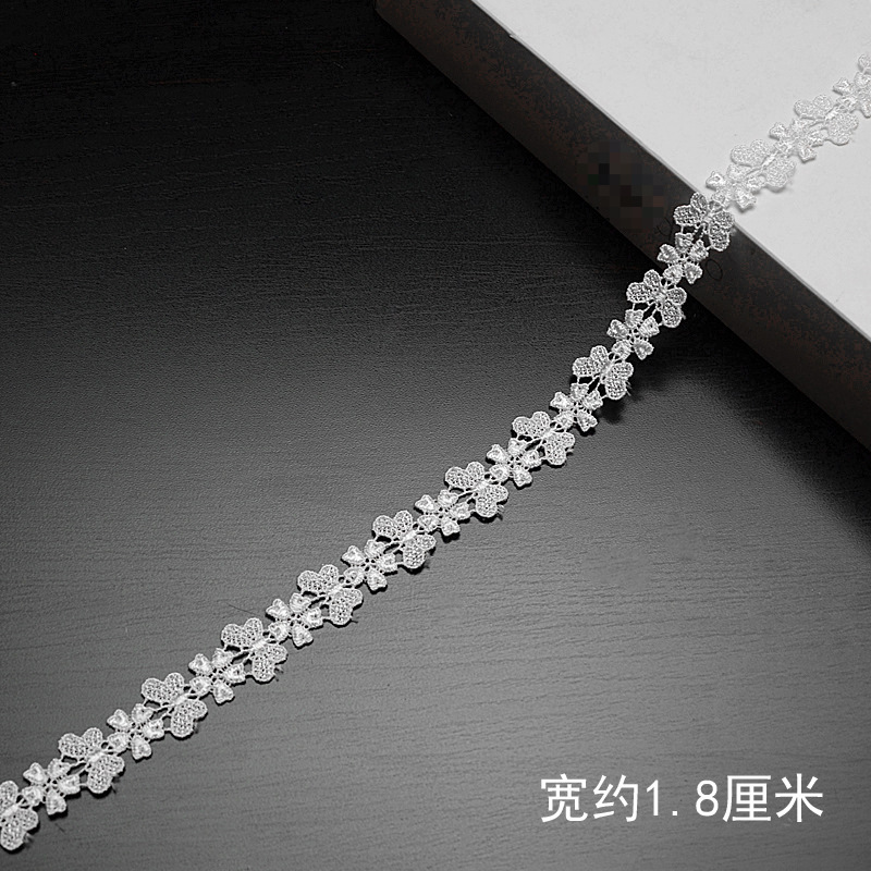 Y8YO bordado encaje vacío soluble en agua accesorios de encaje accesorios de ropa material de decoración DIY tocado hecho a mano