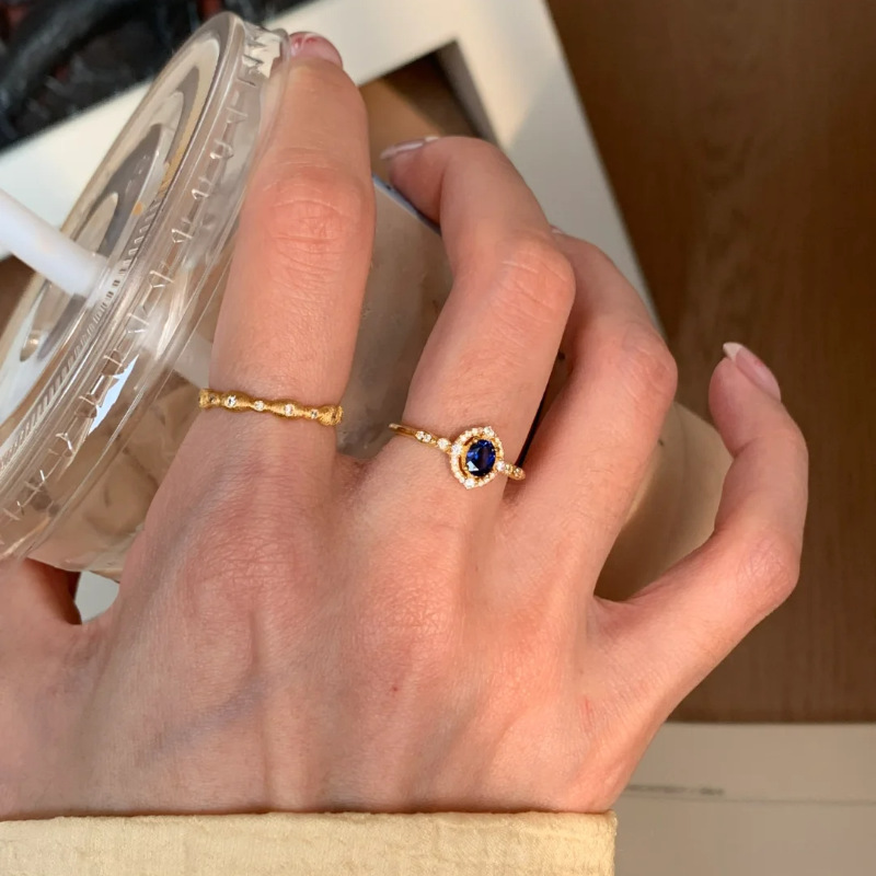 Exquisiter königsblauer Zirkon für Damen – modisch, individuell, leicht luxuriös, vielseitig, hochwertig, stapelbar, offen_voghion.com