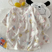 mikko睡衣女款夏季云朵棉纱短袖短裤日系ins可爱家居服可外穿套装