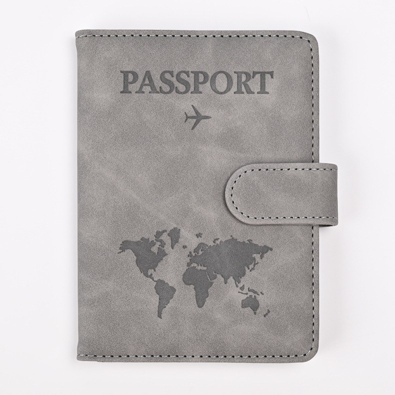 2025 nuevo anti-magnético RFID cambio de color PU mapa multifuncional pasaporte porta de tarjeta de boleto de avión porta de tarjeta de fábrica directa