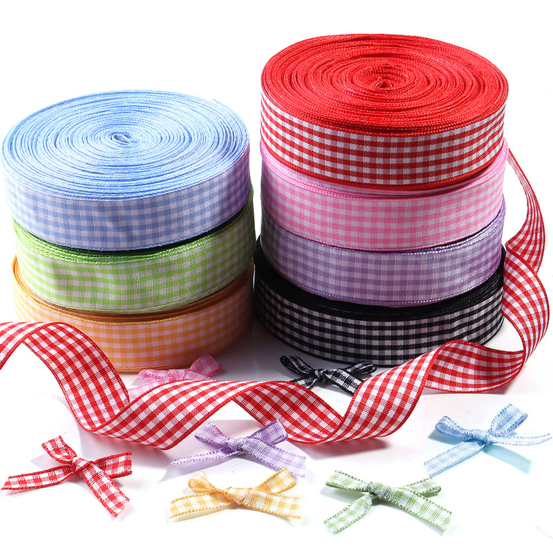 Polyester Colorful Plaid Gift Packaging Ribbon Bow Handmade DIY Hair Accessories Clothing Shoes and Hats Materials Polyester Colorful Plaid Gift Packaging Ribbon Bow Handmade DIY Hair Accessories Clothing Shoes and Hats Materials