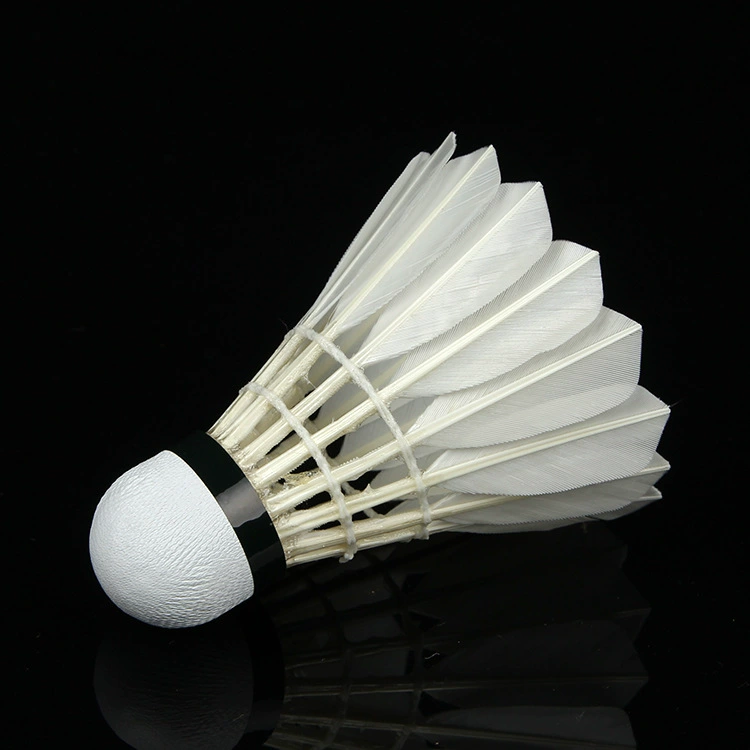Feather duck badminton shuttlecocks for training, 12-piece pack, with no mark, stable, professional
