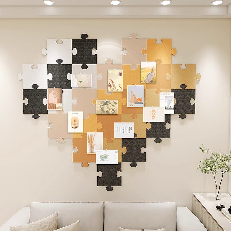 Puzzle Felt Wall Stickers Photo Wall DIY Decoration High-End Living Room Background Wall Arrangement Decoration Creative Cork Board Puzzle Felt Wall Stickers Photo Wall DIY Decoration High-End Living Room Background Wall Arrangement Decoration Creative Cork Board