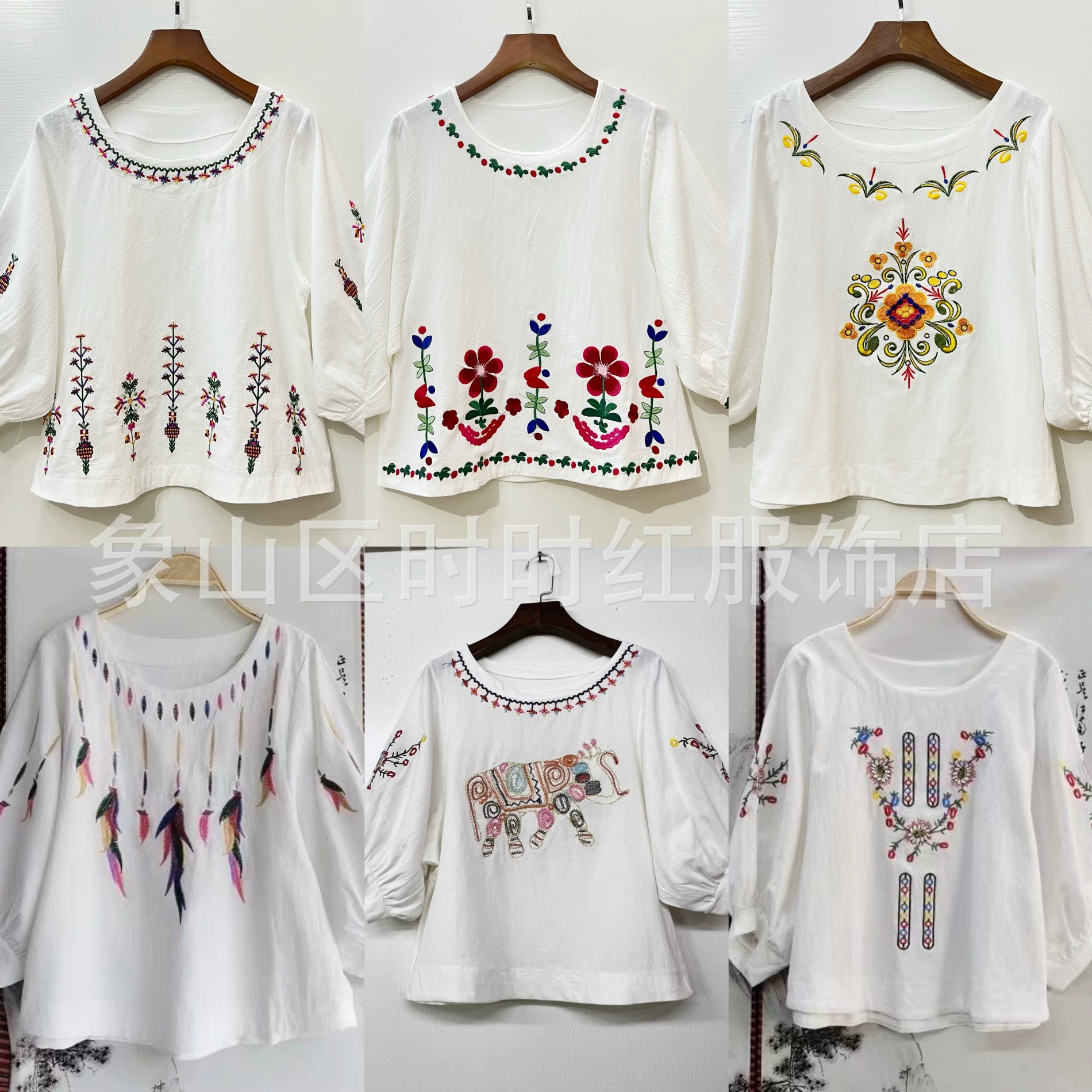 Национальный стиль женский топ 2025 летний новый хлопковый и льняный женский вышитый топ туристический национальный костюм оптом