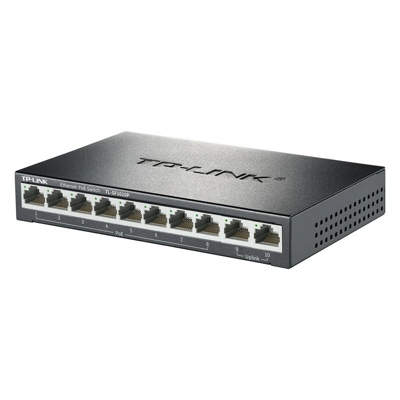 TP-LINK TL-SF1010P 10-сторонний 100М POE коммутатор/62W металлический корпус 802.3AF/AT