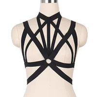 AliExpress мода сексуальная связка с полой эластичной красивой спиной черный женский эротический жгут нижнего белья O0194
