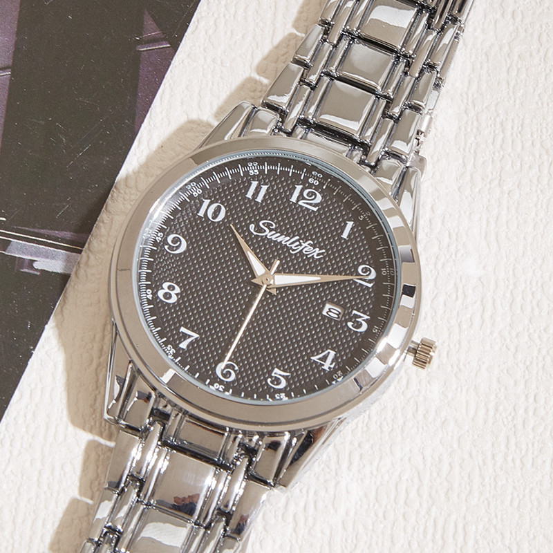 Reloj popular del comercio exterior para el reloj impermeable del cuarzo de los hombres mayores gran número reloj luminoso del cuarzo del calendario para los ancianos