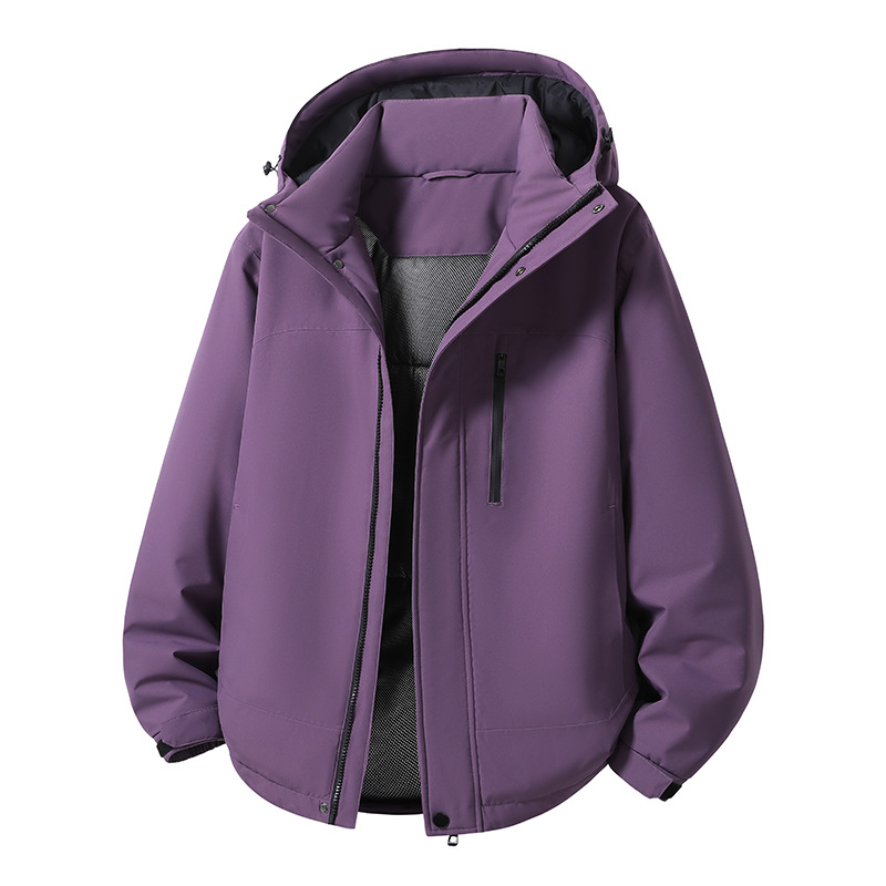 Waterproof Padded Jacket For Couples, Thermal Cotton Coat_voghion.com
