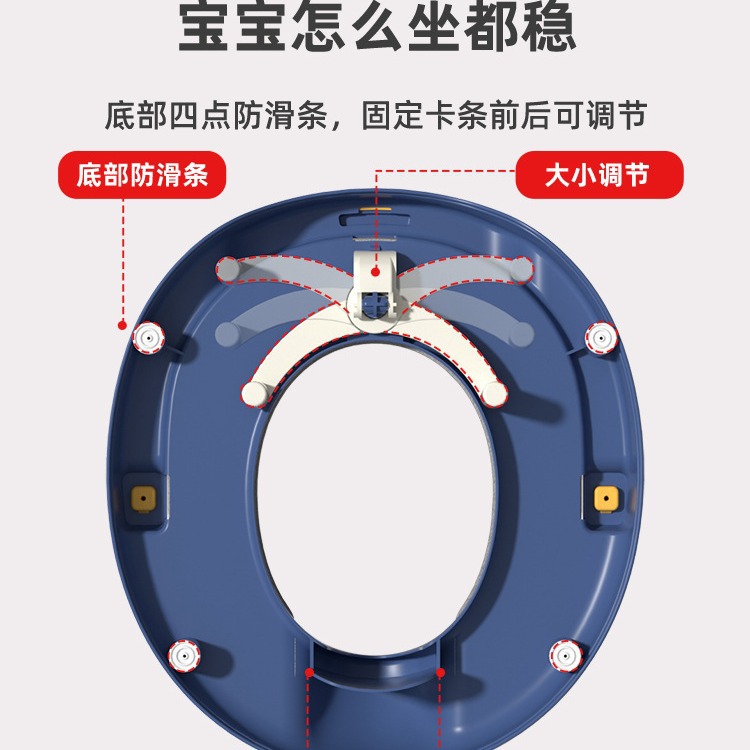 Anillo de inodoro para niños Anillo de inodoro antideslizante grande para niños y niñas