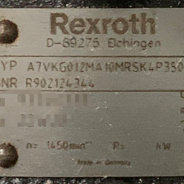全新原装 Rexroth 力士乐柱塞泵 R902124344 A7VKG012MA系列