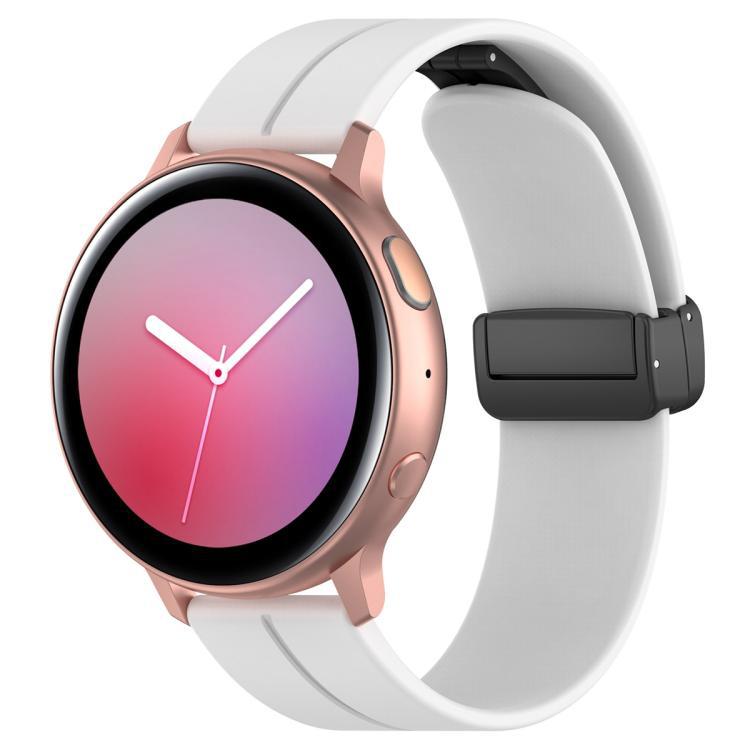 20 / 22mm correa de reloj de silicona con botón negro plegable correa de reloj de negocios ocio impermeable