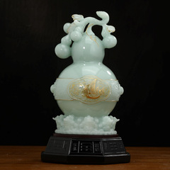 玉葫蘆擺件福祿中式客廳玄關博古架電視櫃裝飾品開業喬遷新房禮品