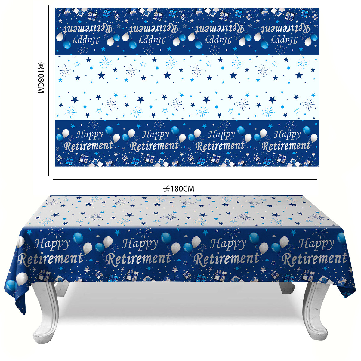 Mantel desechable de pvc original Mantel impermeable de flores completas Mantel de suministros para fiestas Mantel de plástico GRAD de temporada de graduación