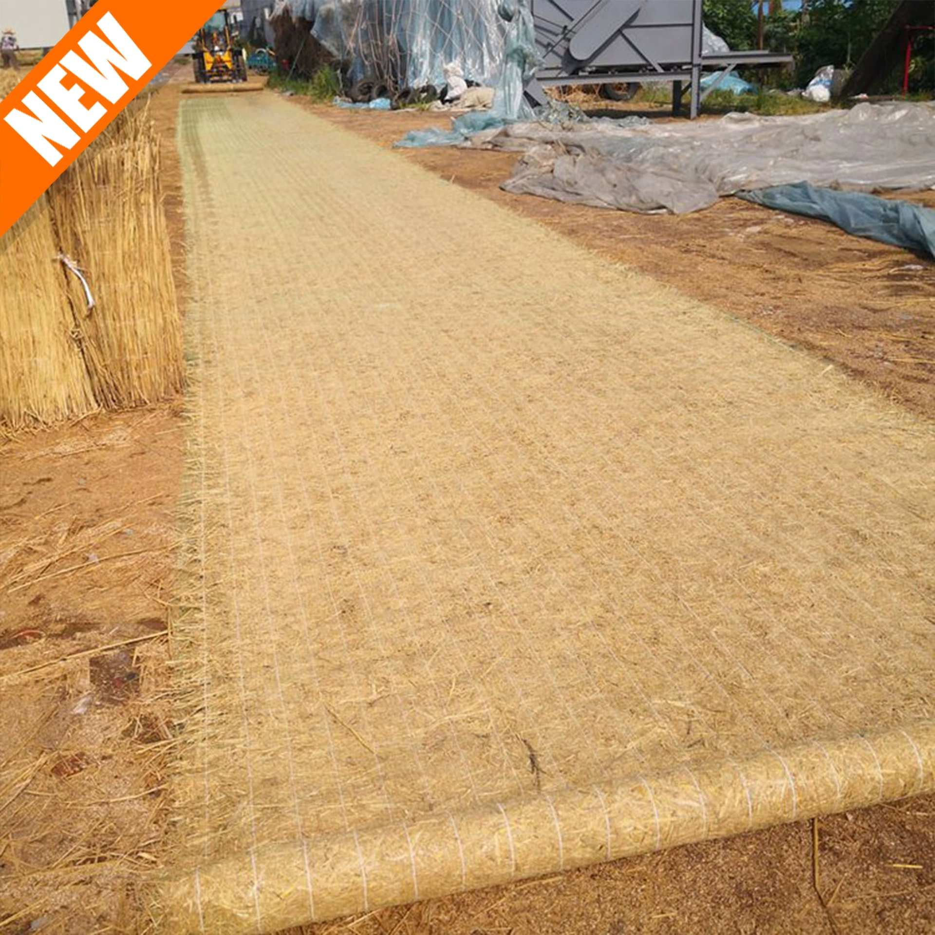 Высокоскоростной газонный коврик для защиты склонов, газонный коврик для горного зеленения, экологически чистый соломенный коврик, увлажняющий газонный коврик, солома для зеленения пустыни