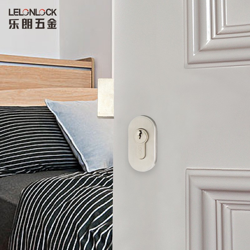 Custom 30 cerradura de canal de acero inoxidable de una sola lengüeta cuadrada estándar europea cerradura de pozo de tubo de núcleo de enchufe accesorios de cerradura de puerta interior