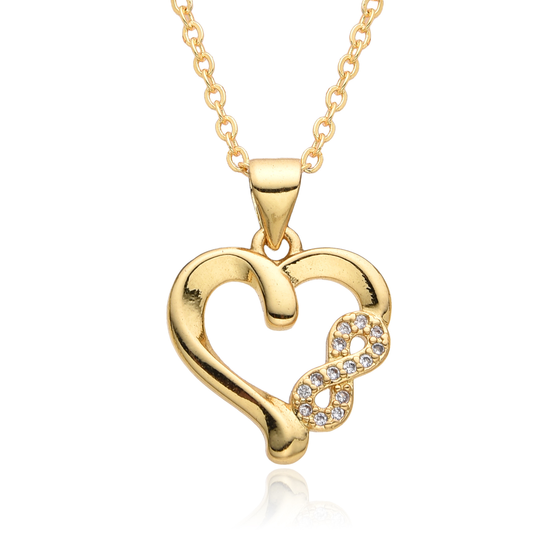 9g Weight Copper Pendant Material Zircon Inlay Material Pendant Necklace Classification Copper Chain Material 1 Piece Quantity Holiday, Date, Street Occasion Copper Material Heart Shape Pattern Women's Gender Inlay Design Simple Style, Classic Style Style Copper Inlay Heart Shape Zircon Pendant Necklace 3
