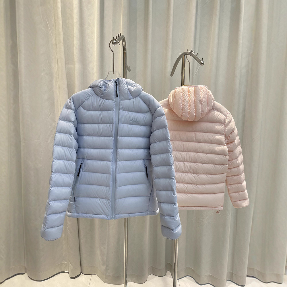 Down Jacket Women's Short 2025 Autumn and Winter Couple New Hooded Light and Simple Rib 90 White Duck down Warm Jacket