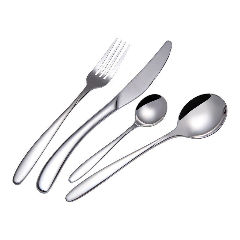 Cuchillo de carne de acero inoxidable 304, tenedor y cuchara engrosada cuchara de café cuchara de té cuchara doméstica restaurante Hotel vajilla al por mayor