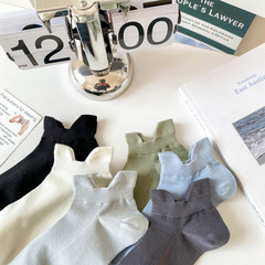 襪子夏天男士薄款網眼吸汗透氣船襪不掉跟純棉護踝休閒運動襪批發