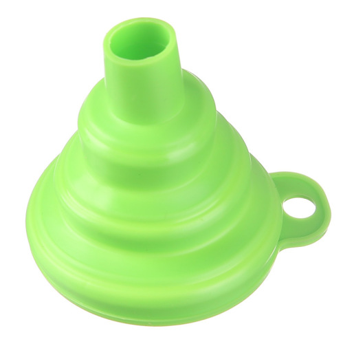Creative foldable mini retractable funnel kitchen supplies silicone funnel household liquid dispensing oil funnel oil jug funnel