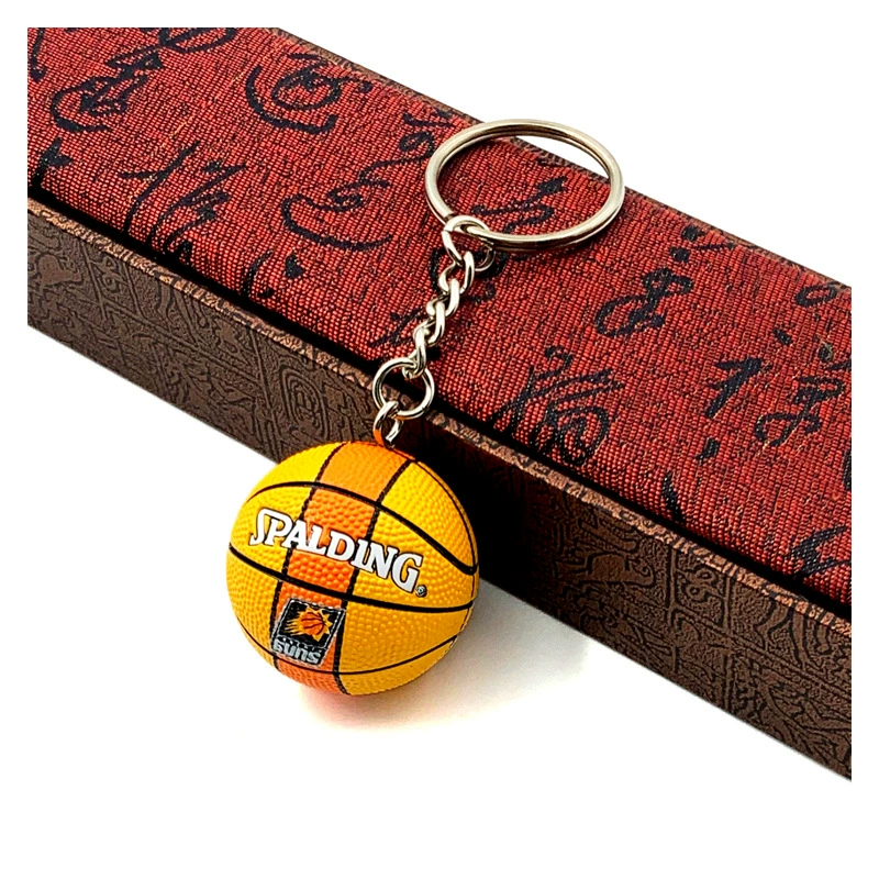 Баскетбольная брелочная подвеска в виде мини-шара NBA, 7,75 × 6,23 × 5,85 см, смешанные цвета команд