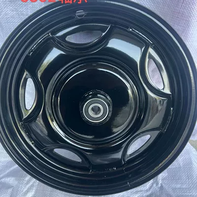 Motorcycle wheel hub rear wheel steel wheel - 400-12-drum-brake-front-wheel-6302-bearing-black