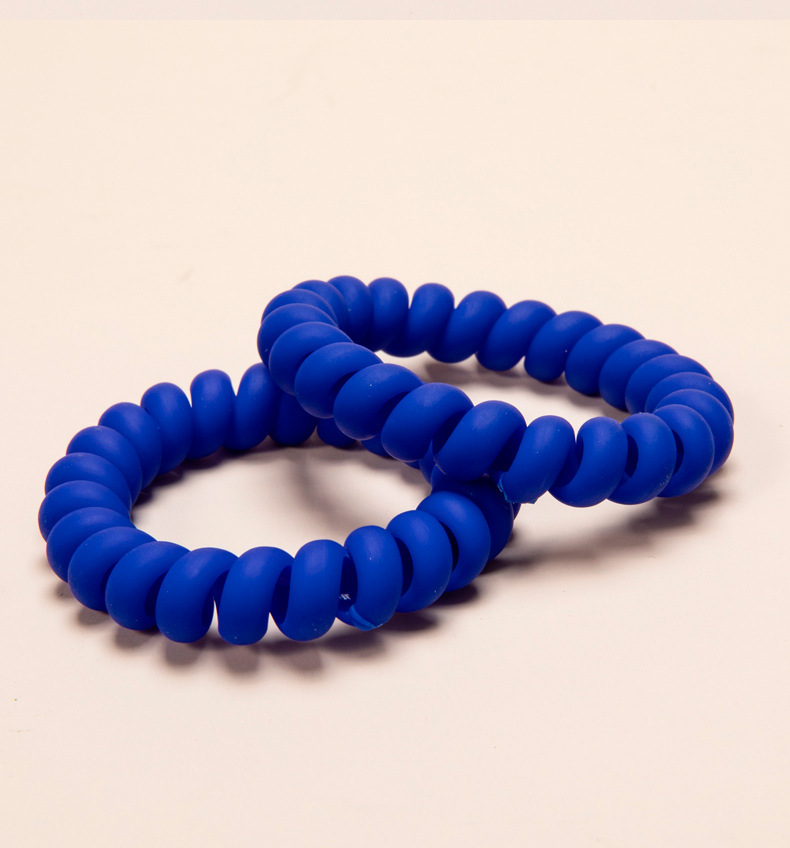 Fashion Phone Line Klein Blue Color Hair Rope Frosted Matte Hair Accessories display picture 3