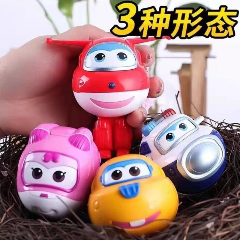 スーパーウィングおもちゃセット、変身ロボットフルセット、楽しい卵、Ledi Xiaodai Duo パック、保安官ジンキッド|undefined