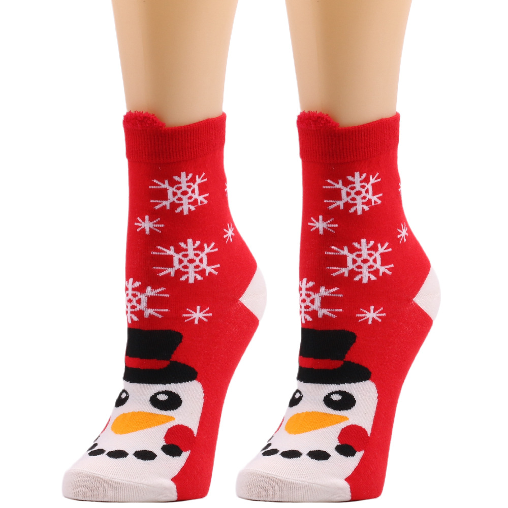 Sokken herfst nieuwe sokken dames Kerstman eland dames sokken trendy sokken Kerstsokken Kerstsokken_voghion.com