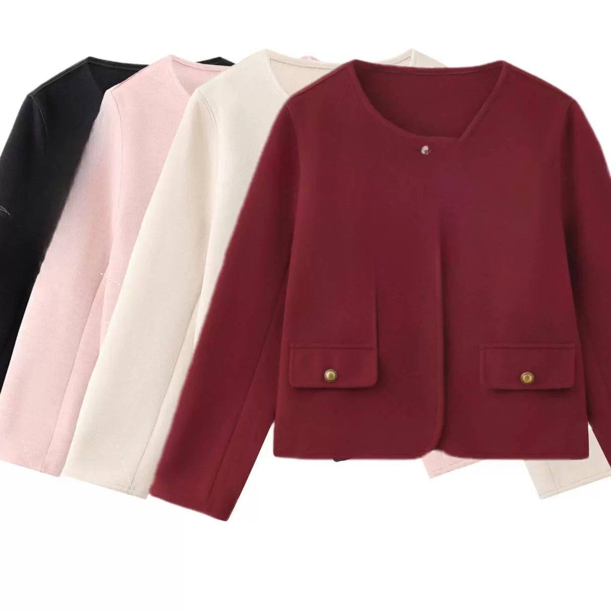 Двусторонняя шерстяная маленькая ароматная девушка осень-зима новый модный дизайн короткий пиджак